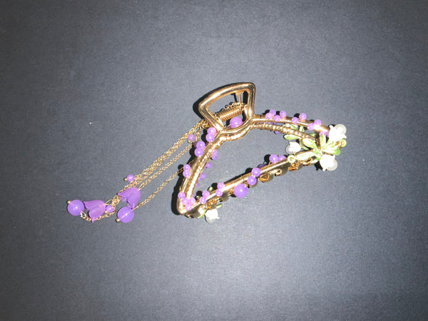 mini flower pearl metal clip