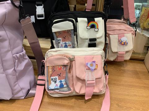 Pink/Black Ita Messenger Bag