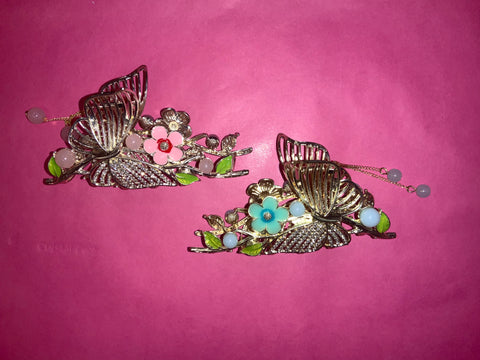 Butterfly with colored beads