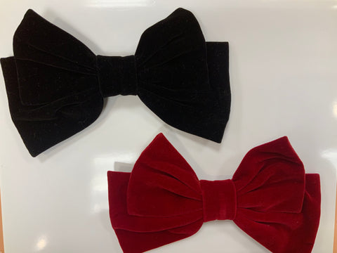 Velvet Bow Clip
