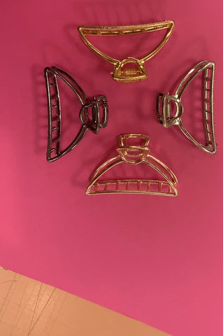 Small hollow metal clip